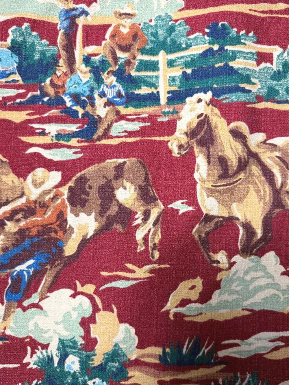 VINTAGE CAROLE LITTLE Western Tapestry Rodeo Wrap Skirt - Picture 8 of 9